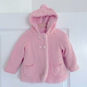 Mayoral - Cozy Pink Hooded Jacket - Size 12m